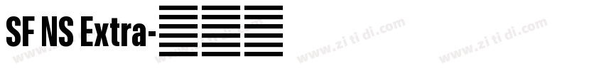 SF NS Extra字体转换